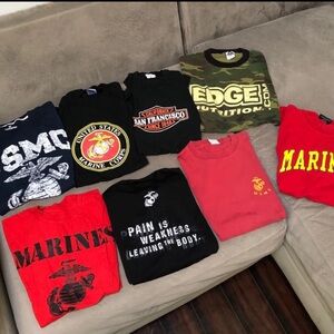 Men’s size large and xl marines tops bundle 8 total